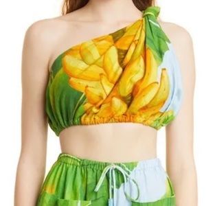 Farm Rio Brazil banana crop top swim coverup